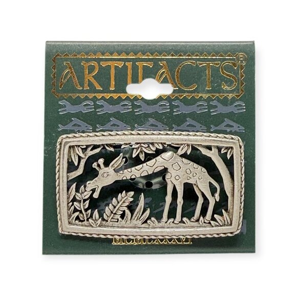 Artifactsn JJ Jewelry - Artifacts Silver Giraffe Brooch Pin Vintage Safari Animal Design Jewelry Gift